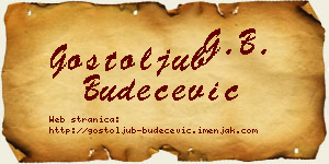 Gostoljub Budečević vizit kartica